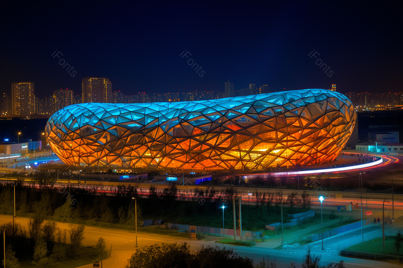 傍晚的鸟巢国家体育场北京旅游景点,高清,摄影图,摄影图片,图片大全,摄影图免费下载